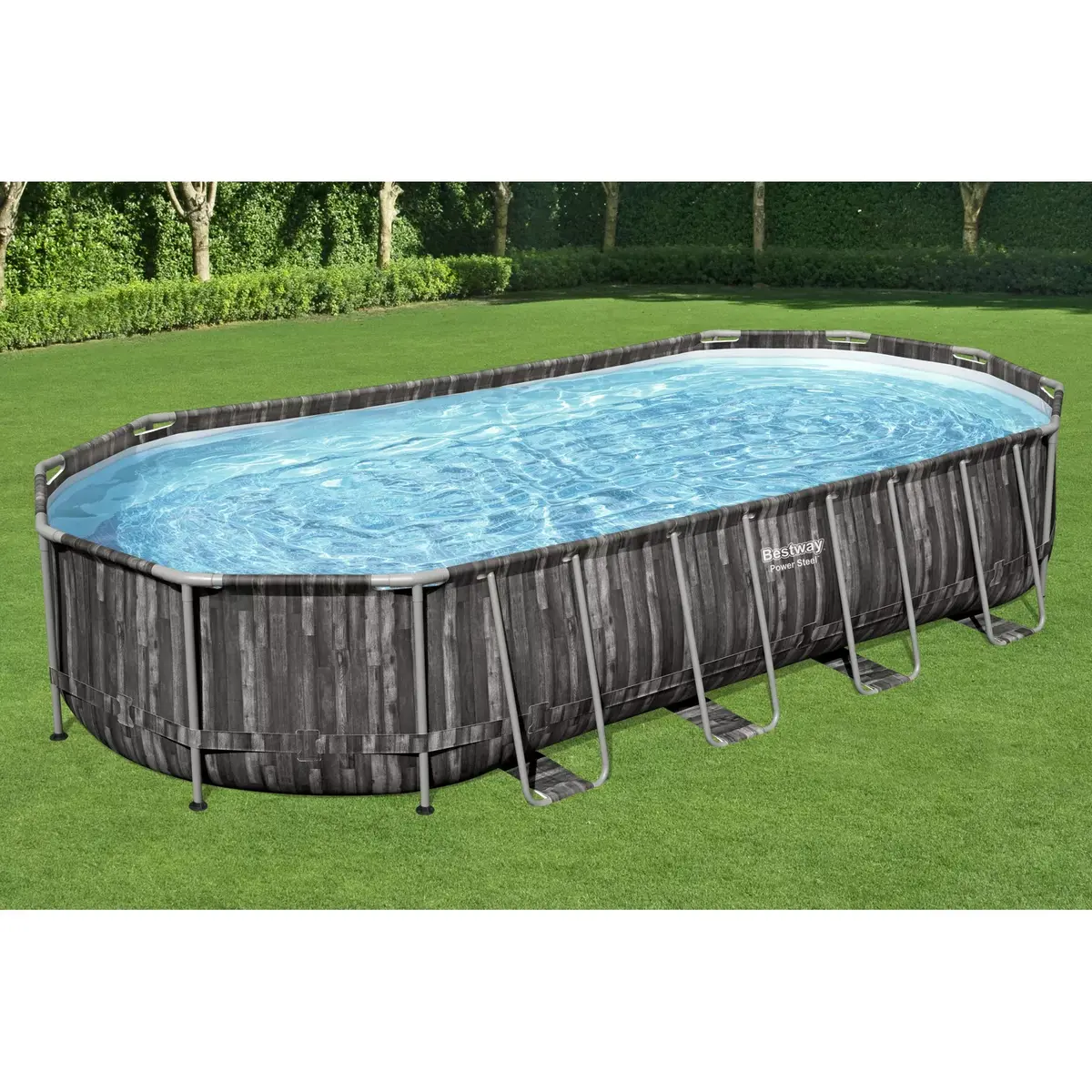 Framed Oval Pool Bestway Power Steel 24' x 12' x 48" Photo 4
