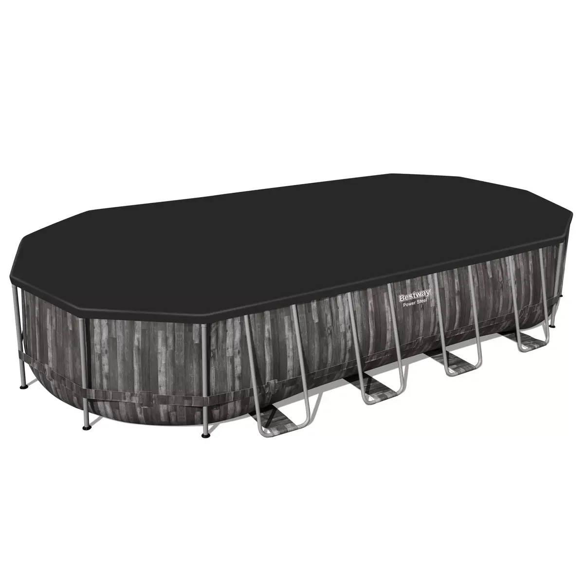 Framed Oval Pool Bestway Power Steel 24' x 12' x 48" Photo 5