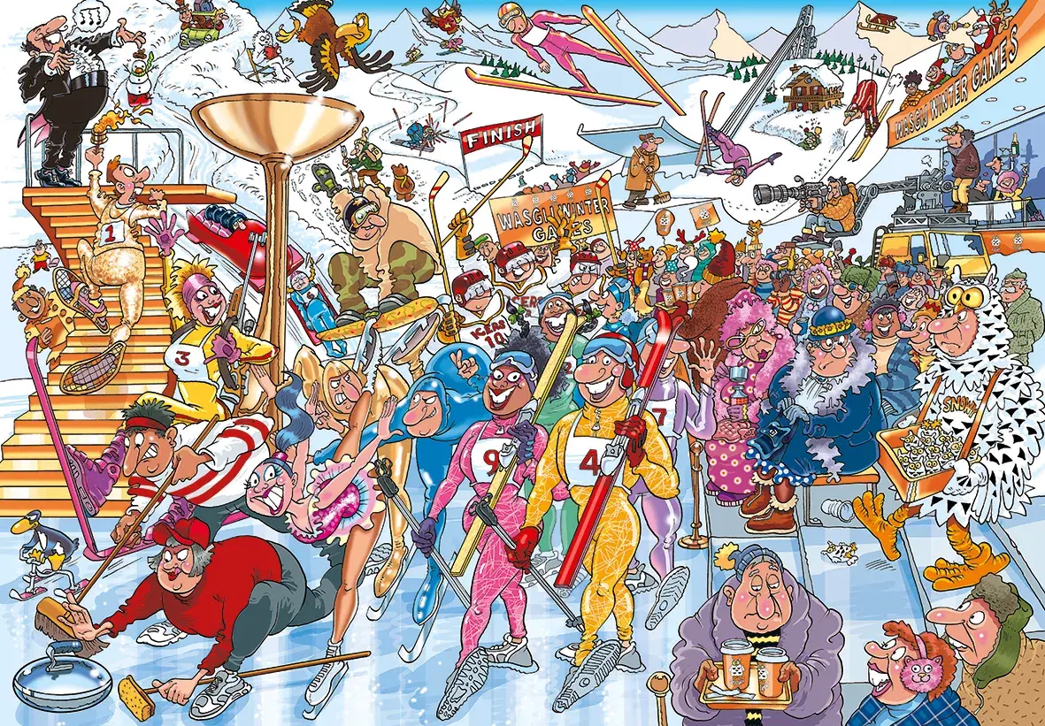 Jumbo Wasgij Mystery 22 The Wasgij Winter Games puzle 1000 gab. Photo 2