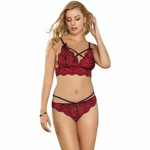 Нижнее белье SUBBLIME L/XL Черный D-231073 Комплект с кружевным топом и трусиками