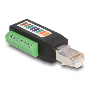 DeLOCK RJ45 plug Cat.5e to Terminal Block Adapter 90° angled