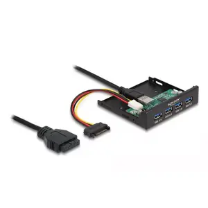 DeLOCK Внутренний USB 3.2 Gen 1 Хаб 4 порта 3.5" Черный