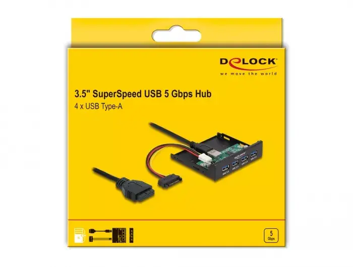 DeLOCK Iekšējais USB 3.2 Gen 1 Hubs Photo 5