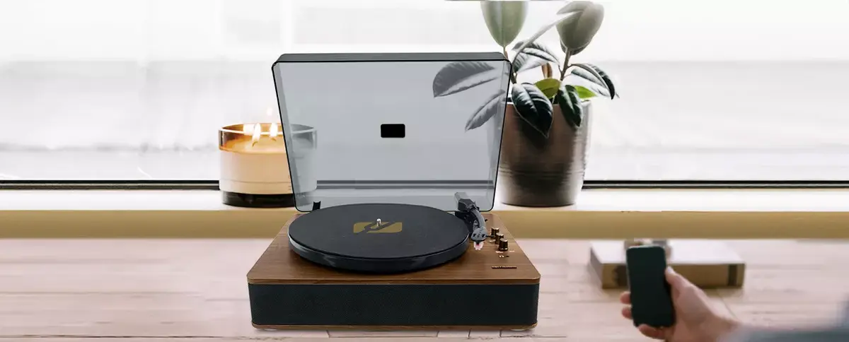 Muse MT-106 BT Automatic Turntable | Black Wood Photo 2
