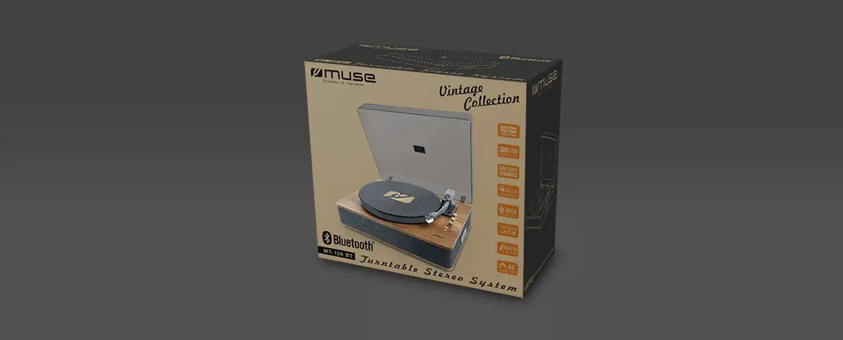 Muse MT-106 BT Automatic Turntable | Black Wood Photo 5