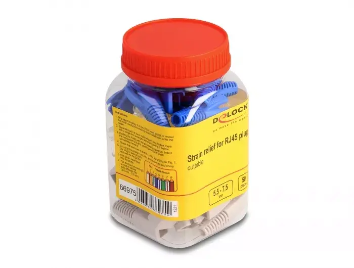 DeLOCK Strain relief for RJ45 plug cuttable set Photo 2
