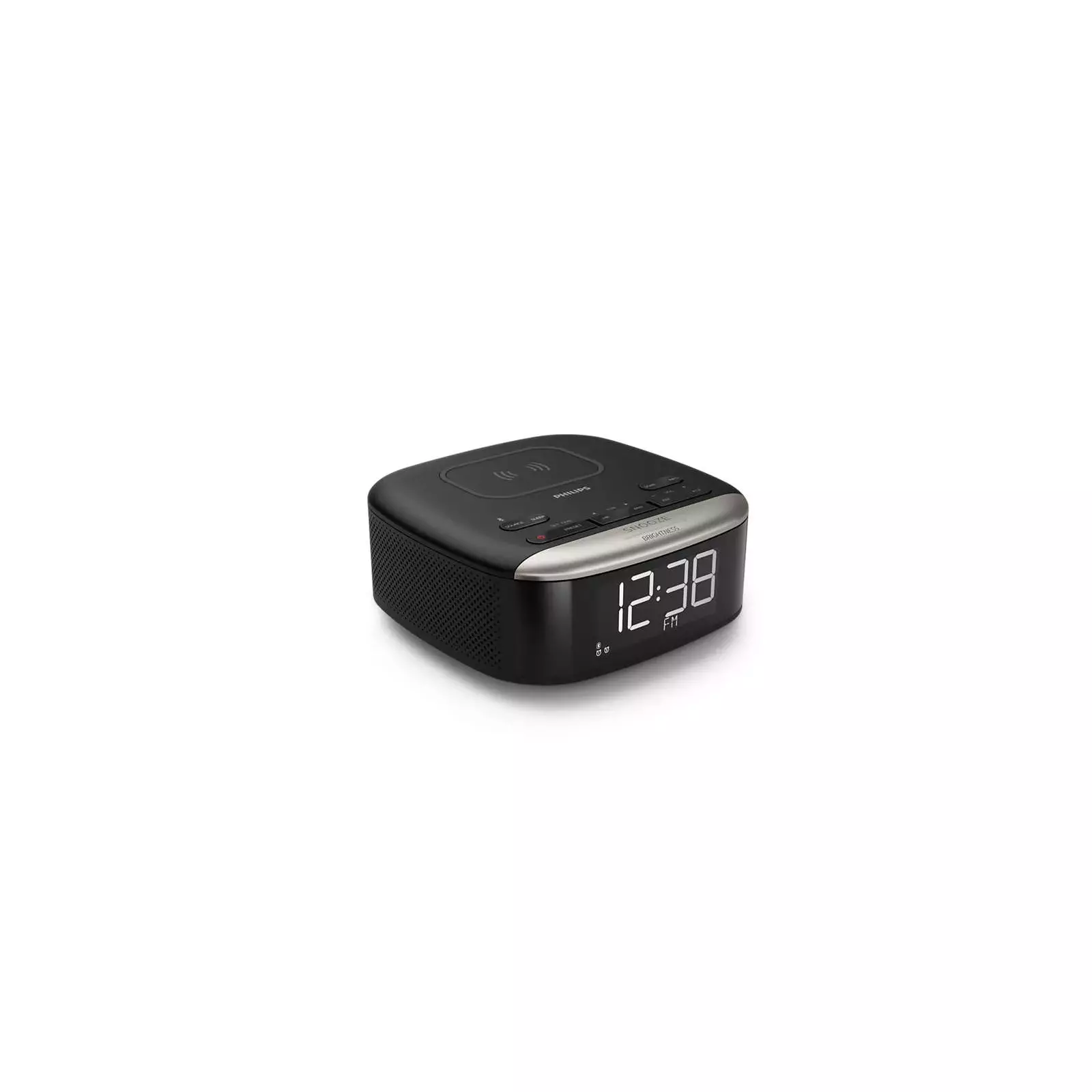 Philips Audio Radio Réveil, TAR7606/10 - Charge induction - Port USB -  Bluetooth - Radio FM - Grand Écran Lisible 