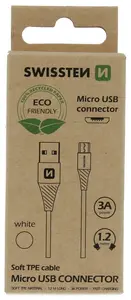 USB Micro-B cable SWISSTEN 71504300ECO, 1.2 m, 3A fast charge