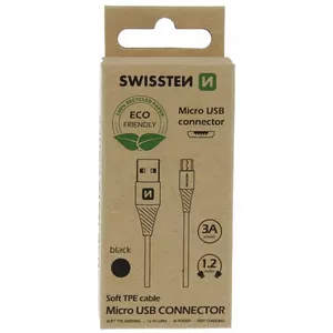 Swissten Eco Friendly Fast Charge 3A Micro USB Datu un uzlādes kabeļu 1.2m kabelis