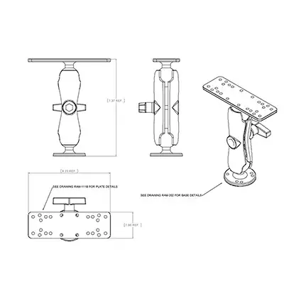 Крепление RAM Mounts RAM-111U для моря Photo 3