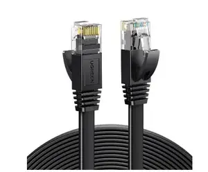 UGREEN 50173 Flat Cat6 U/UTP Network Cable RJ-45 Male to Male 1 m Black 1000 Mbit/s