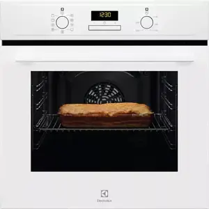 Built-in electric oven Electrolux EOF3H40BW, 65 L, convection, grill, AquaClean, white