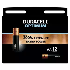 Duracell Optimum AA LR6 Alkaline Batteries, 1.5V, 8 Pack