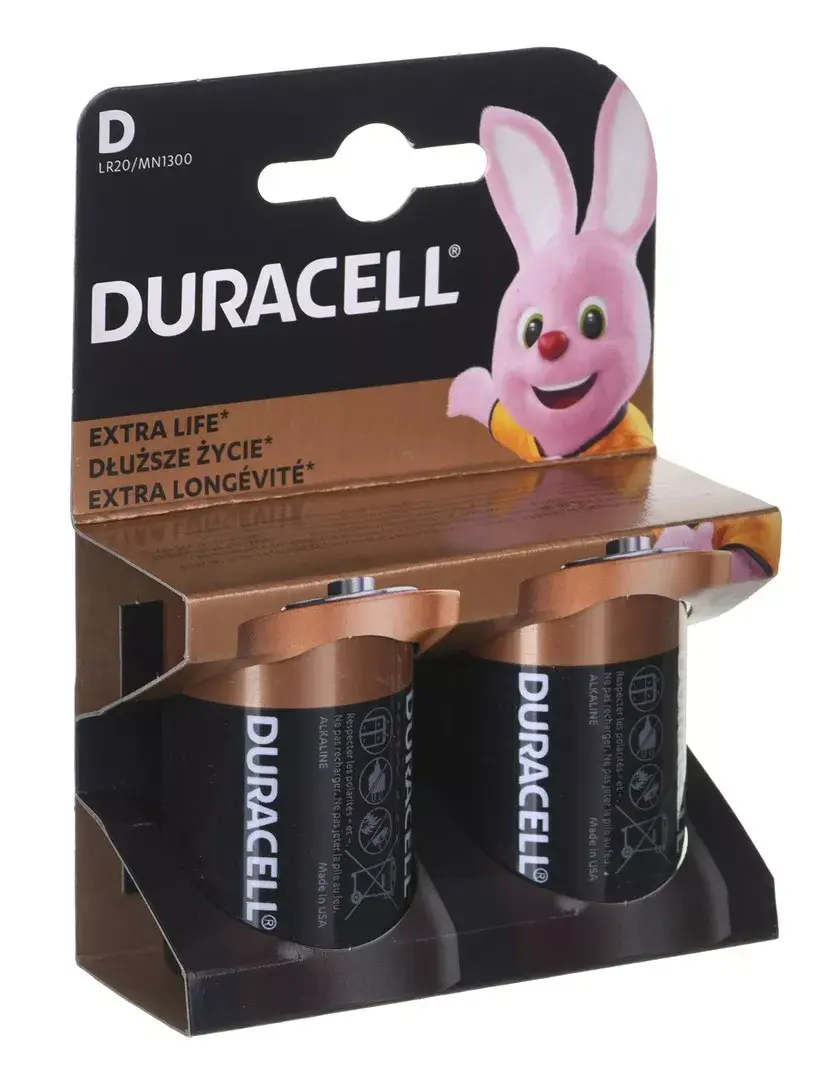 Батарейки Duracell Basic D (R20) — 2 шт. Photo 2