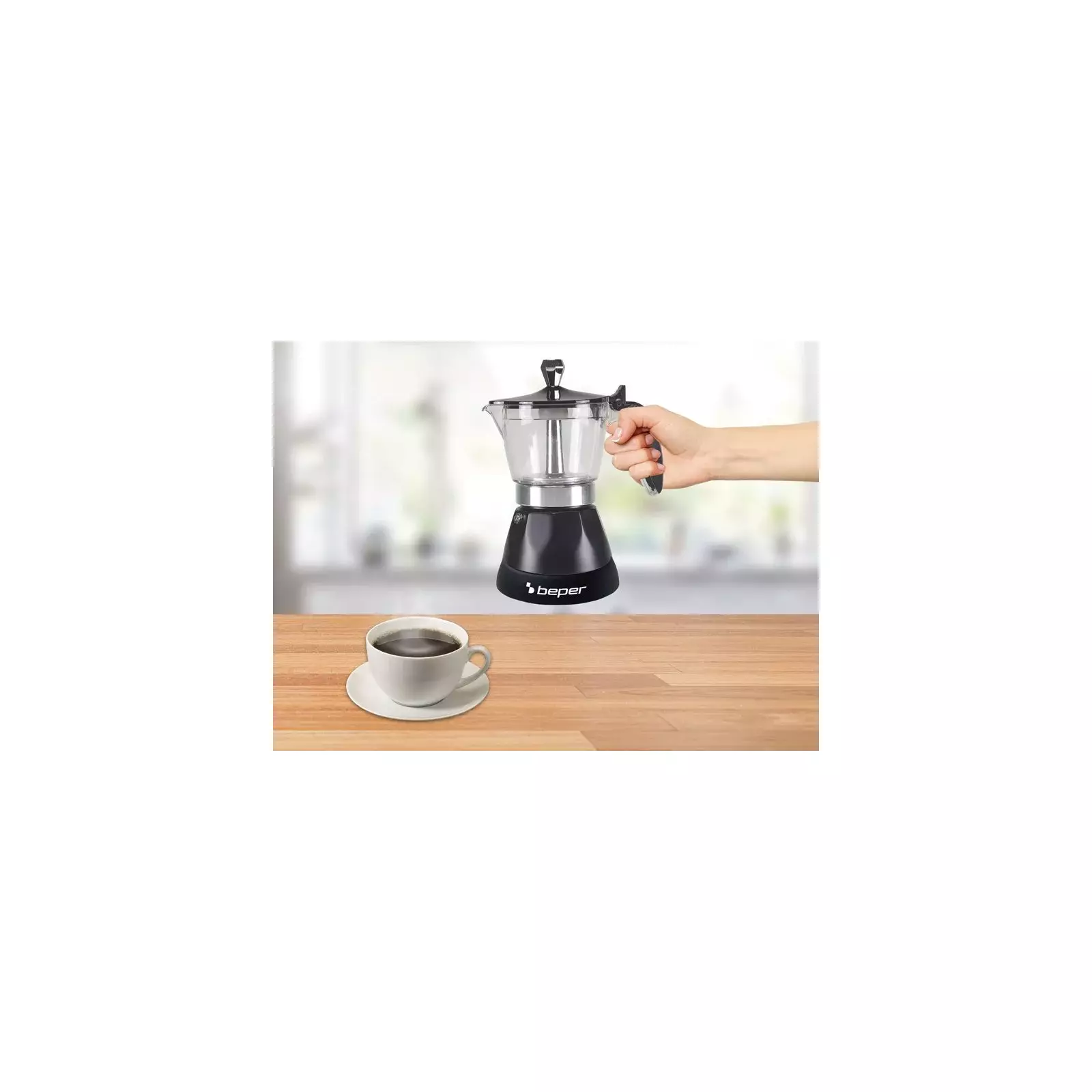 Electric Espresso Coffee Maker with timer - Beper