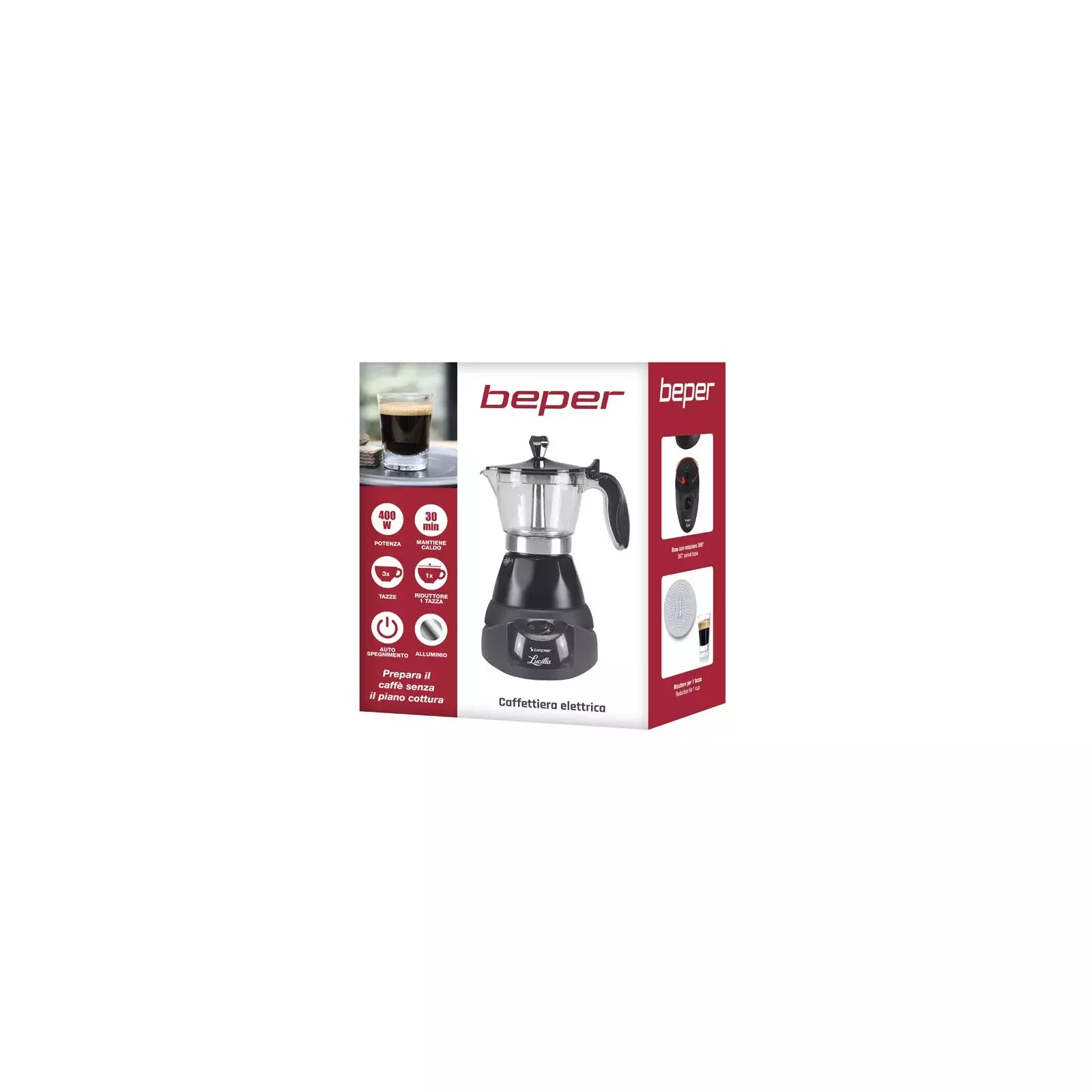 Electric Espresso Coffee Maker with timer - Beper