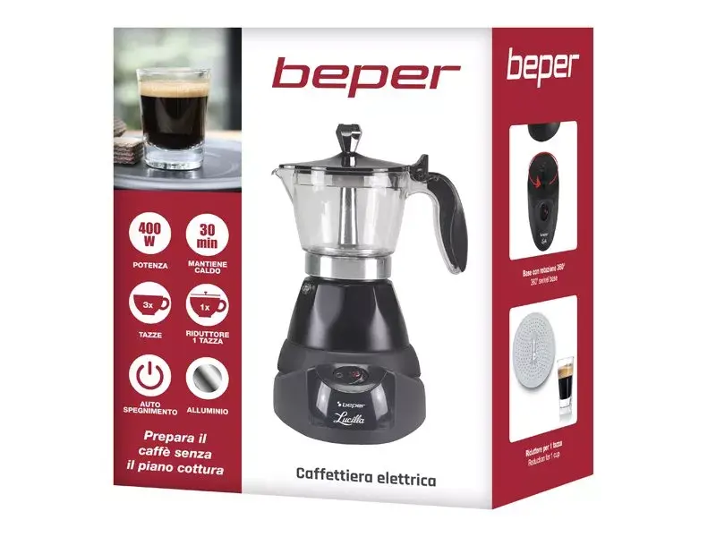 Espresso machine Beper 3 cups BC.040N Photo 10