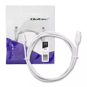 USB C to USB C cable QOLTEC 52346 — USB 2.0, 2 m, white