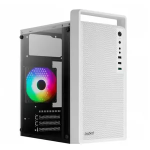 PC case AEROCOOL PGS CS-109-G-WT-v1 Mini Tower SPCC white — microATX, up to 26 cm GPU, FRGB, mesh front