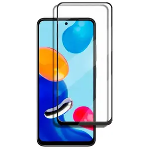 Aizsargstikls Fusion Accessories Full Glue 5D priekš Xiaomi Redmi Note 11 / Note 11S — melns