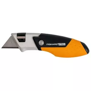 Fiskars CARBONMAXCOMPACT Folding Utility Knife — compact folding cutter, single-blade design