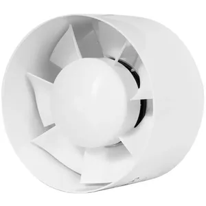 Duct fan EUROPLAST EK125T DN125 with timer — inline ventilation fan, 0.42 kg