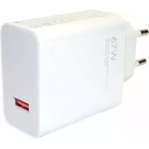 Зарядное устройство Xiaomi MDY-12-EH 67W белое, быстрая зарядка, туристический адаптер USB-C PD