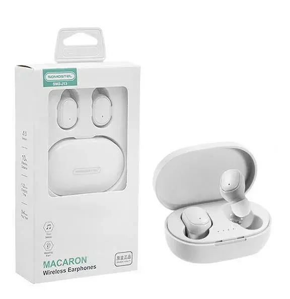 Somostel SMS-J13 Macaron TWS Bluetooth Headphones - White Photo 4