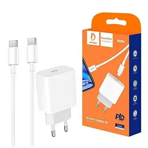 Power supply charger DENMEN DC06 TYP-C 20W 3.6A Type-C to Type-C cable included 3600mAh
