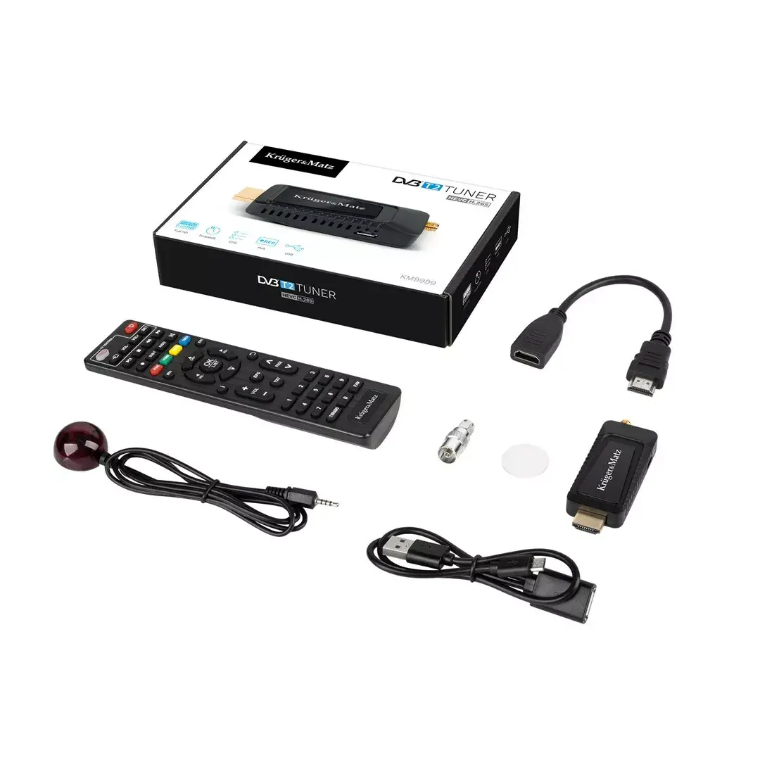 TV uztvērējs kruger & matz KM9999 DVB-T2 HEVC H.265 Photo 3