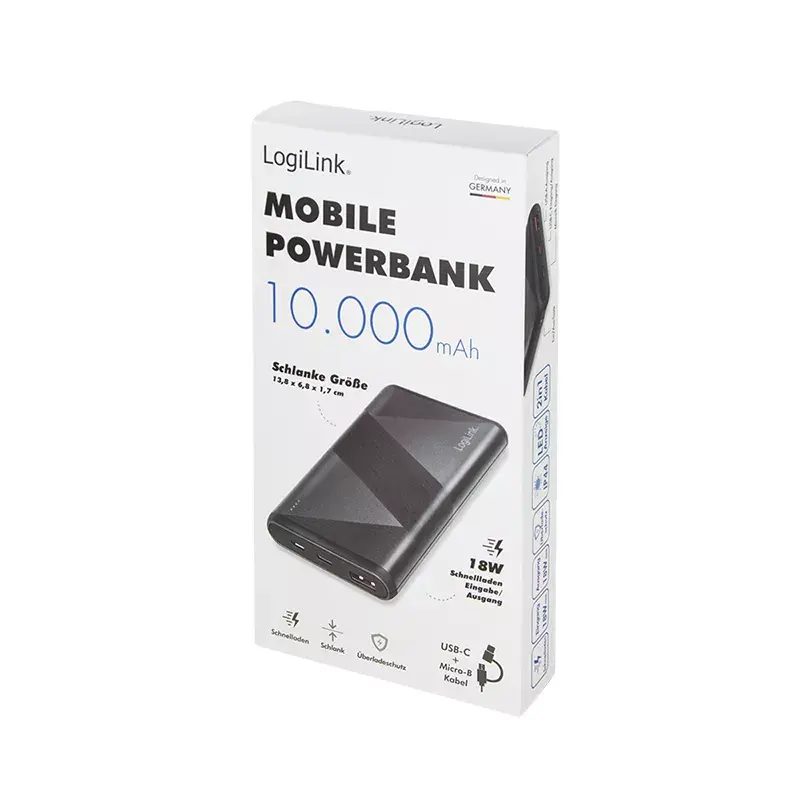 Portatīvais akumulators LogiLink PA0275, 10000 mAh Photo 9