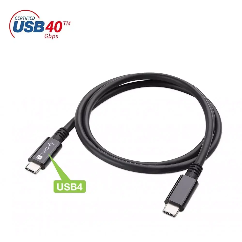 TECHLY 362602 USB4 Gen 3x2 USB‑C кабель 0,8 м Photo 2