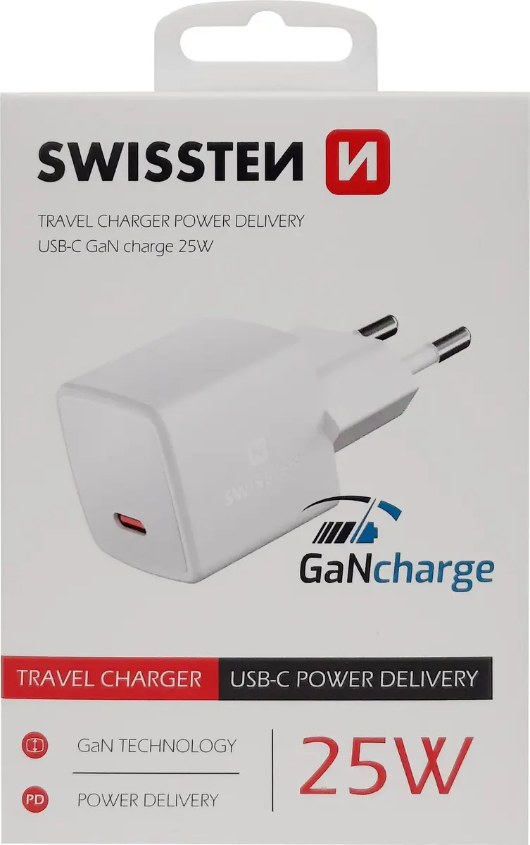 SWISSTEN Mini Travel lādētājs GaN 25W