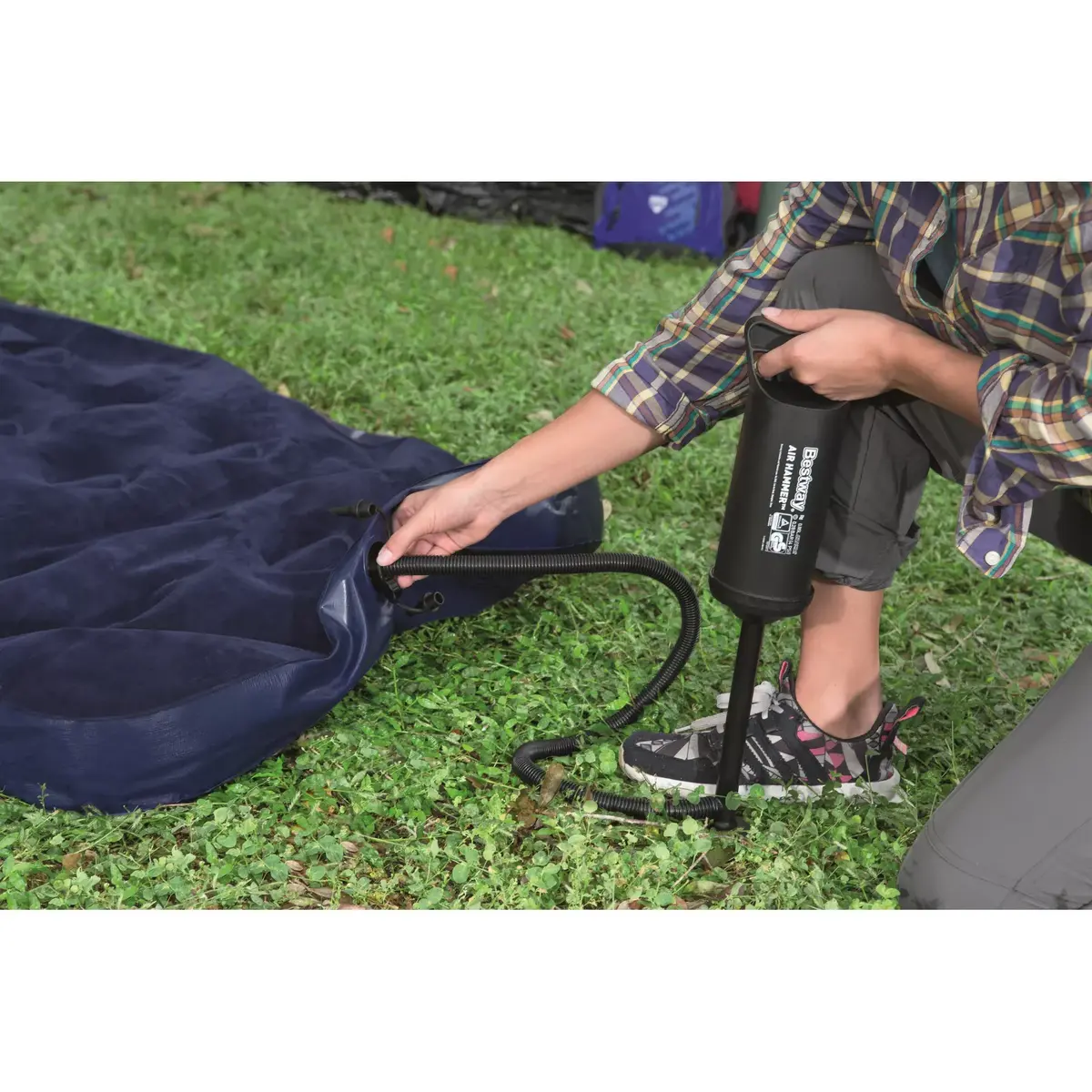Односпальная матрас Bestway Flocked Airbed Photo 8