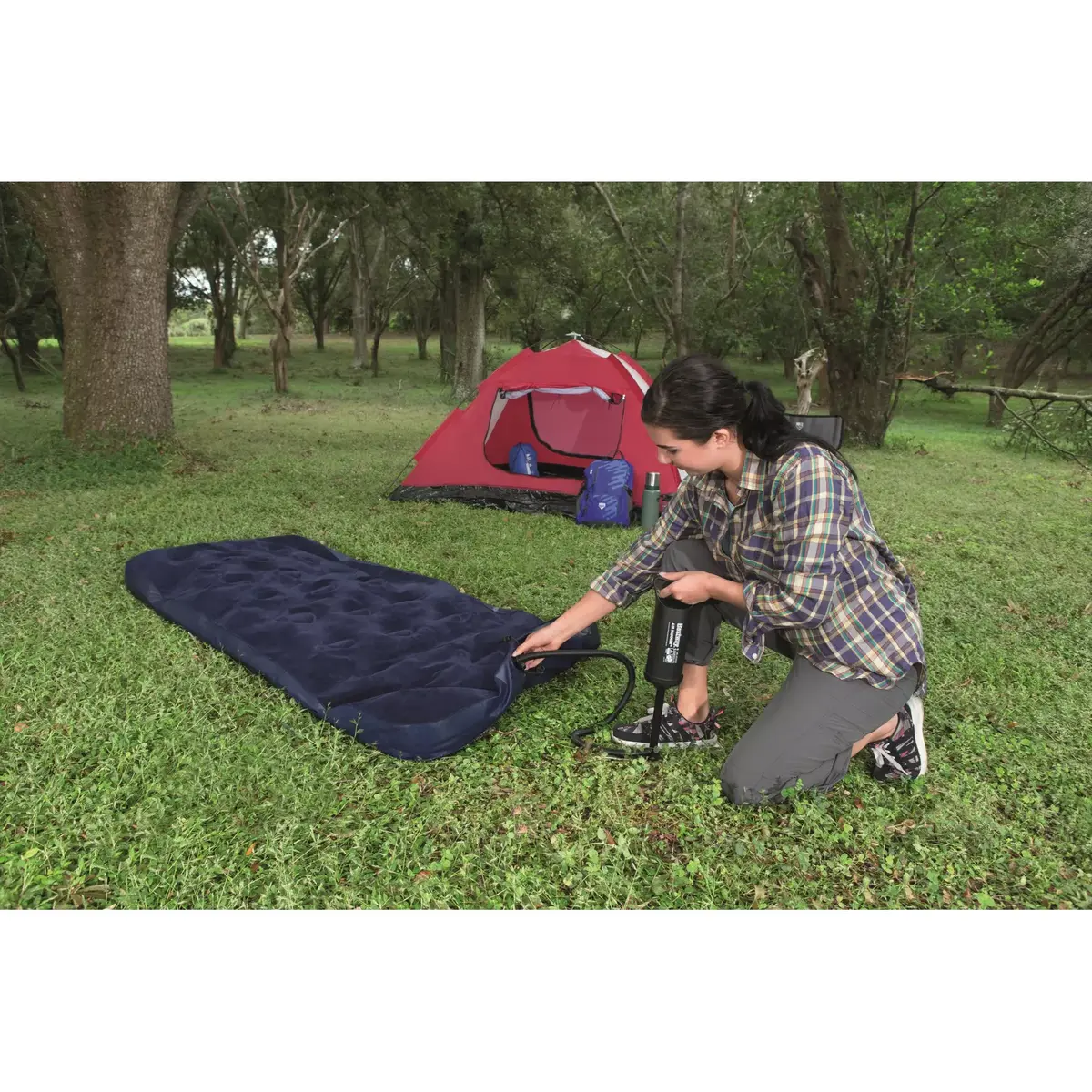 Односпальная матрас Bestway Flocked Airbed Photo 11