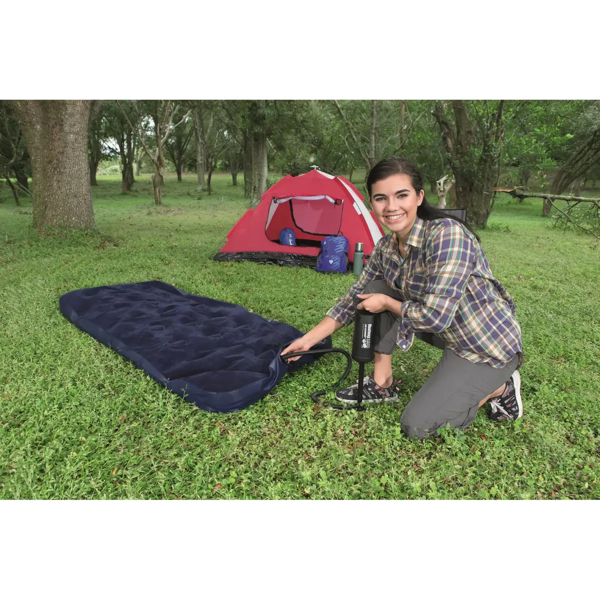 Односпальная матрас Bestway Flocked Airbed Photo 12