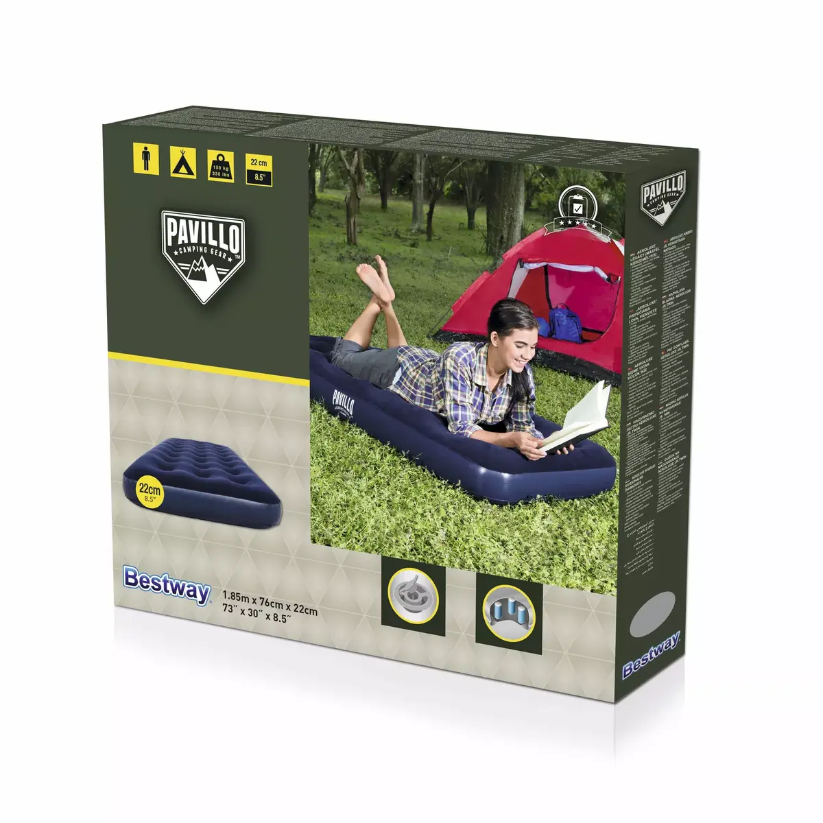 Односпальная матрас Bestway Flocked Airbed Photo 13