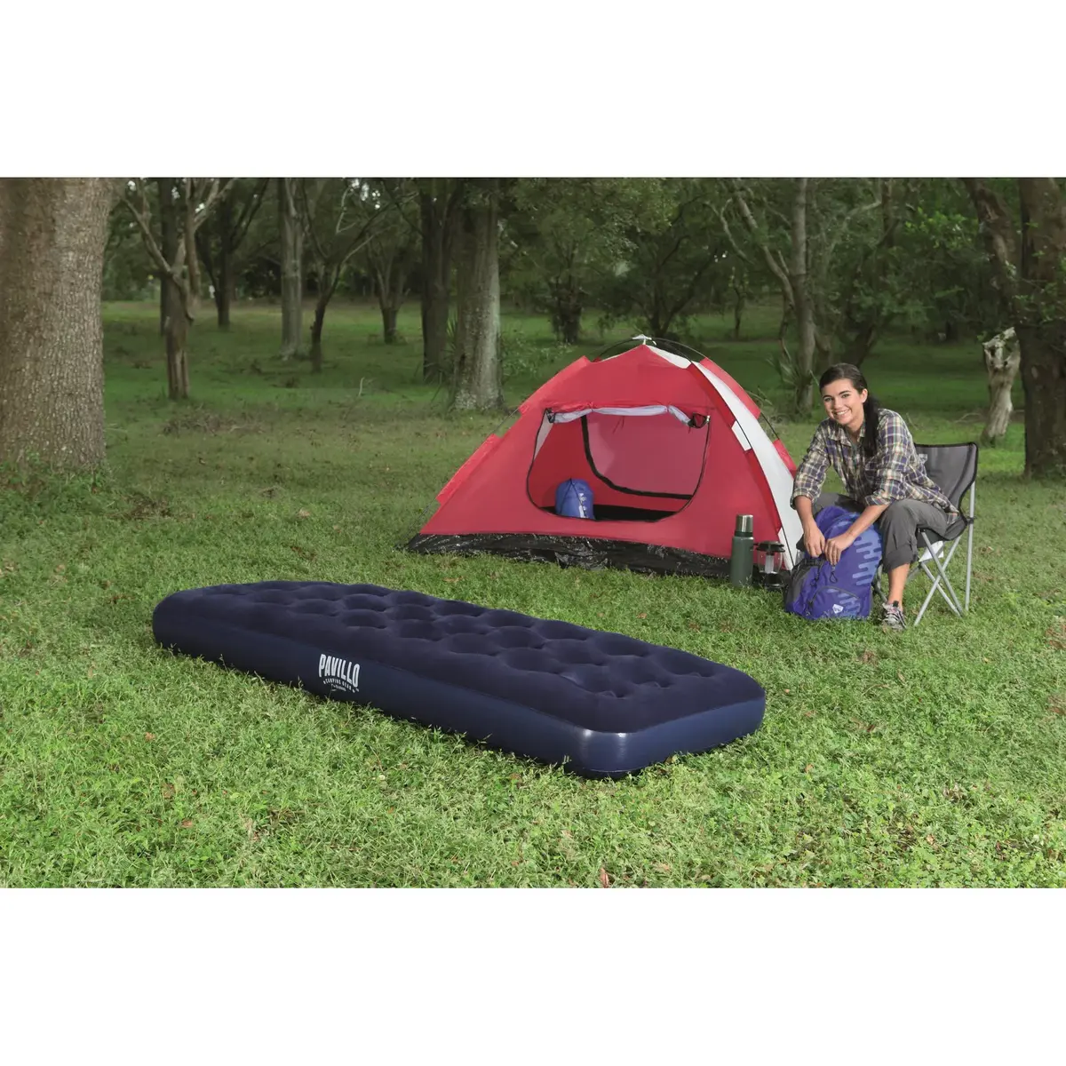 Односпальная матрас Bestway Flocked Airbed Photo 15