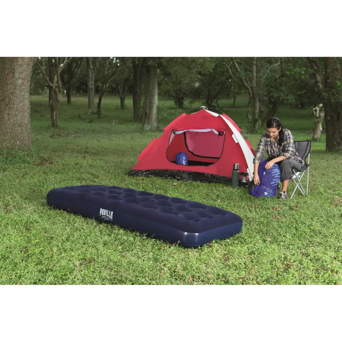 Односпальная матрас Bestway Flocked Airbed Photo 16