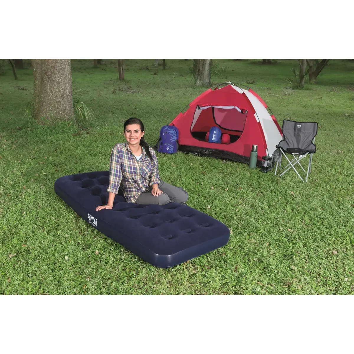 Односпальная матрас Bestway Flocked Airbed Photo 17