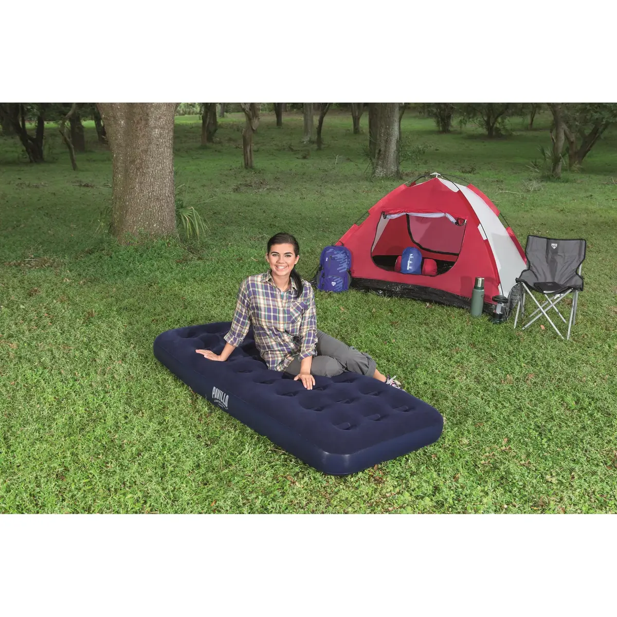 Односпальная матрас Bestway Flocked Airbed Photo 18