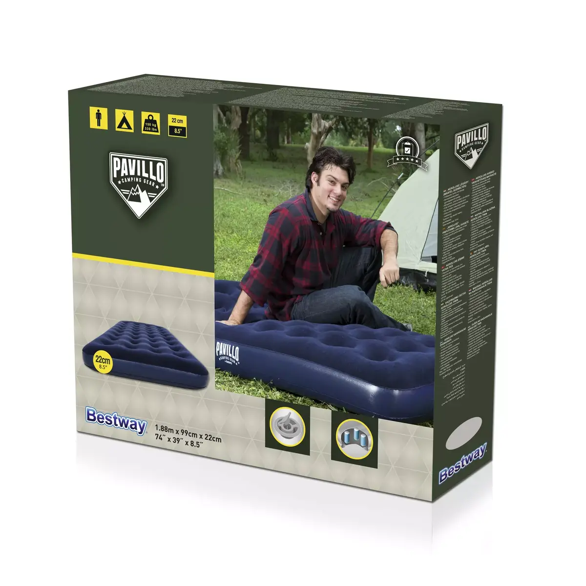 Bestway Airbed 67001 — Single flocked vinyl 1.88×0.99×0.22 m Photo 13