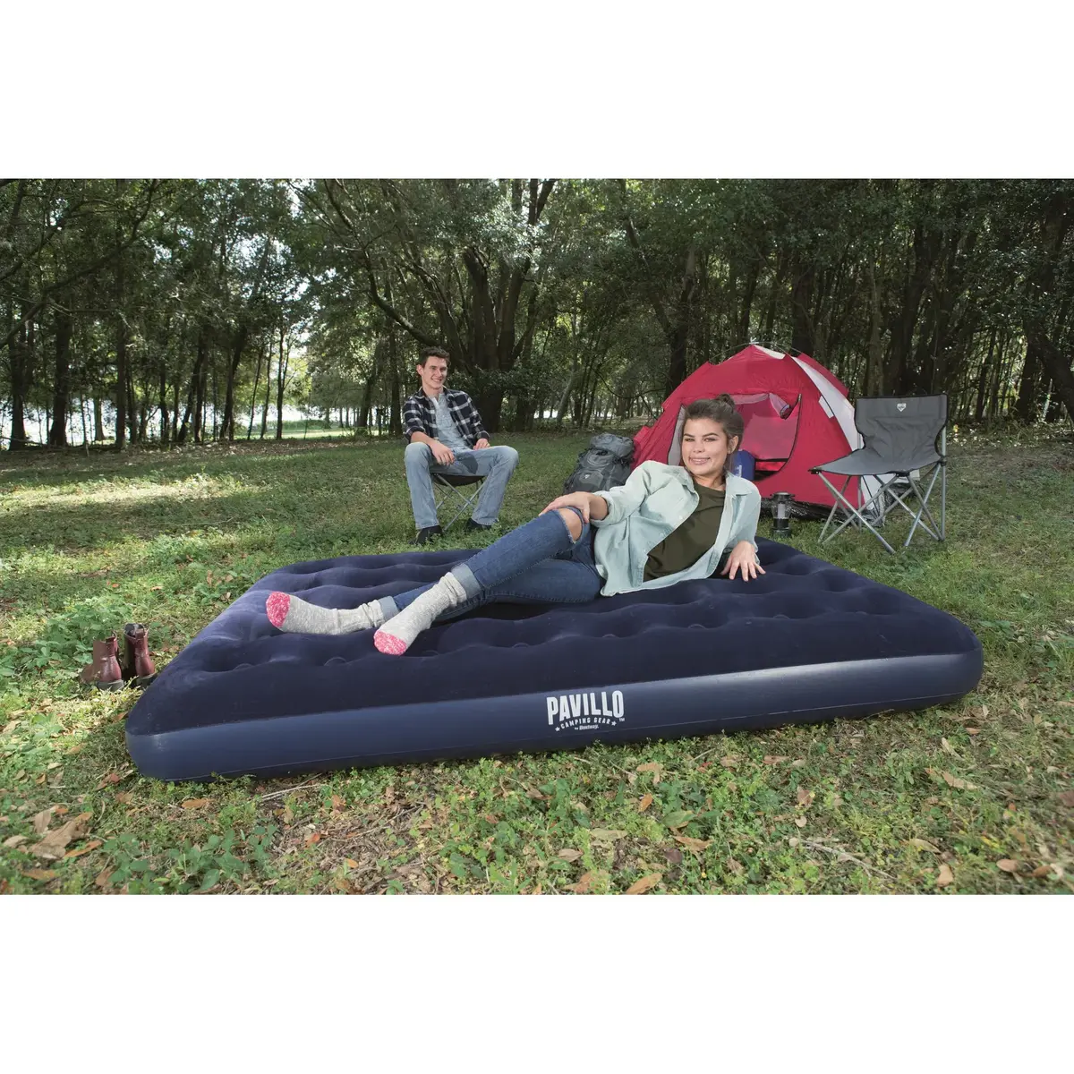 Divguļamais matracis Bestway Flocked Airbed Photo 16