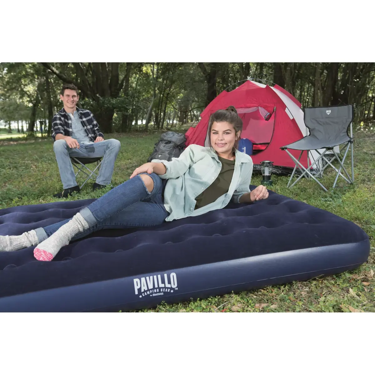 Divguļamais matracis Bestway Flocked Airbed Photo 17