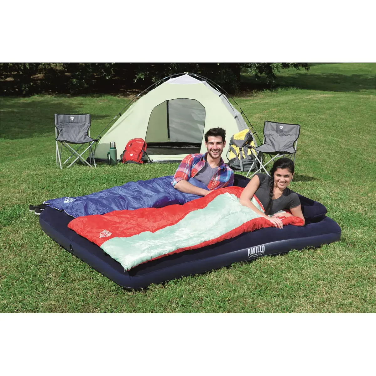 Bestway Easy Inflate Flocked Queen matracis Photo 14