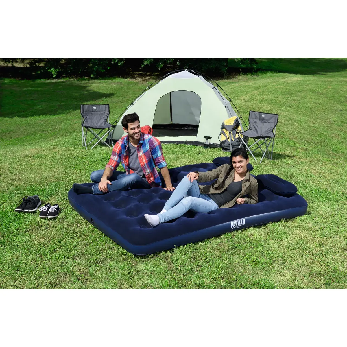 Bestway Easy Inflate Flocked Queen matracis Photo 16