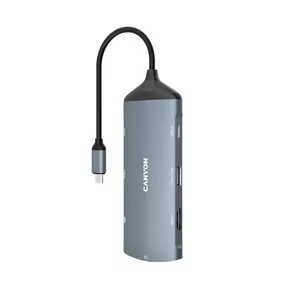Canyon DS-15 USB 3.2 Gen 1 Type-C Серый 100W Power Delivery Ethernet 1Gbps