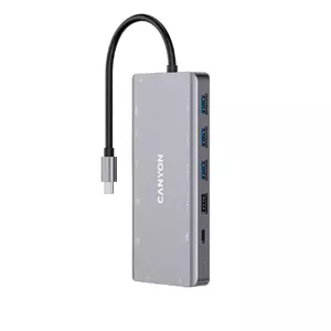 Canyon DS-12 USB 3.2 Gen 1 Type-C Серый 100W Power Delivery Ethernet 1Gbps