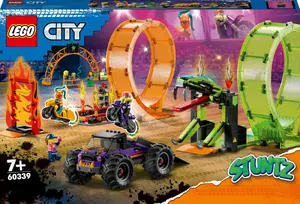 Игровой набор LEGO City Stuntz Арена «Двойная петля» с трюковыми мотоциклами LEGO (60339)