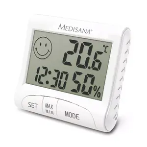Electronic Indoor Hygrometer Medisana HG 100 — Digital thermometer, humidity 20–90%, temp -10–50 °C, table display, battery AAA